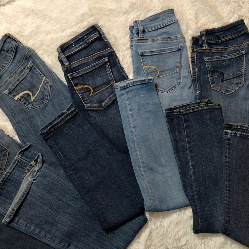 Lot of 6 American Eagle Jeans